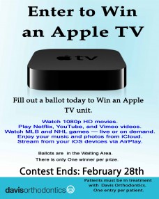 Apple TV Contest Sign