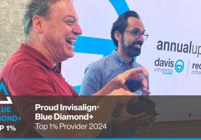 Dr. Davis of Davis Orthodontics honored as an Invisalign Blue Diamond+ Provider, recognized among the top 1% of Invisalign providers in North America.